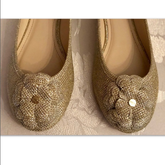 GOLD ANGEL GLITTER BALLET FLAT - Picture 2 of 6